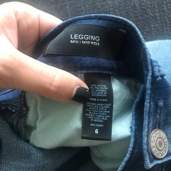 Express Mid-rise Legging Skinny Jean Size 6 - Picture 4 of 5